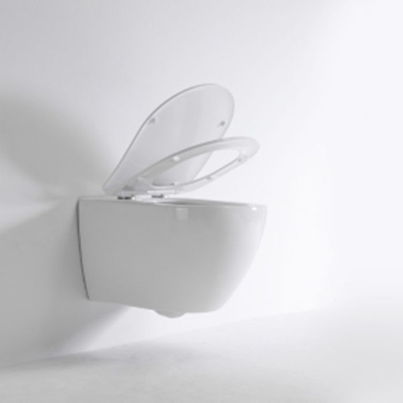 Унитаз подвесной безободковый Tece Spring 9700998 с тонкой крышкой микролифт (система смыва торнадо) - фото 6