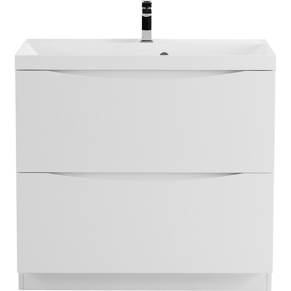 Тумба напольная с раковиной BelBagno MARINO-900-2C-PIA-BL-P 90 см, белый - фото 5