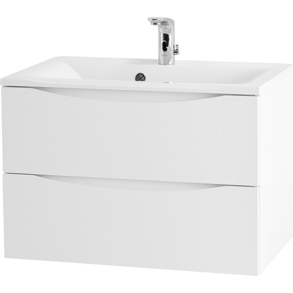 Тумба подвесная с раковиной BelBagno MARINO-750-2C-SO-BL-P 75 см, Bianco Lucido - фото 5