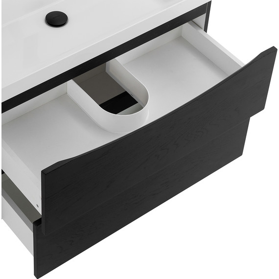 Тумба подвесная с раковиной BelBagno MARINO-800-2C-SO-RCA-P 80 см, Rovere Cioccolato Amaro - фото 6