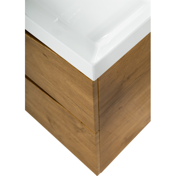 Тумба подвесная с раковиной BelBagno MARINO-H60-900-2C-SO-RN-P 90 см, Rovere Nature - фото 5