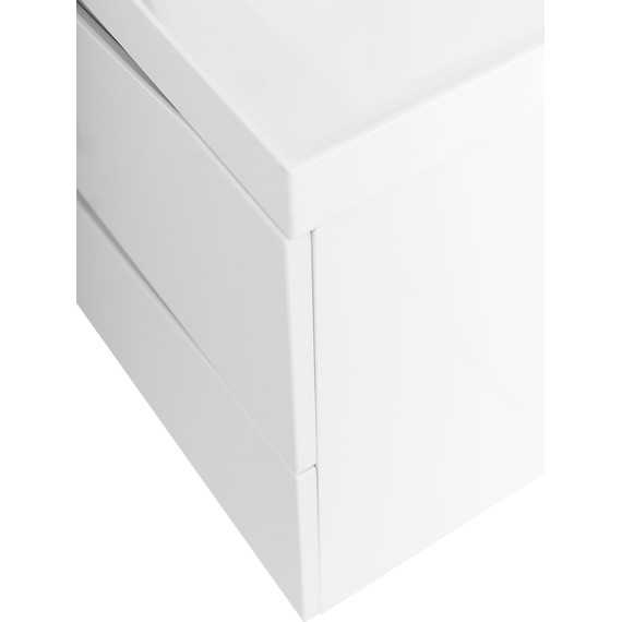 Тумба подвесная с раковиной BelBagno MARINO-800-2C-SO-BL-P 80 см, Bianco Lucido - фото 8