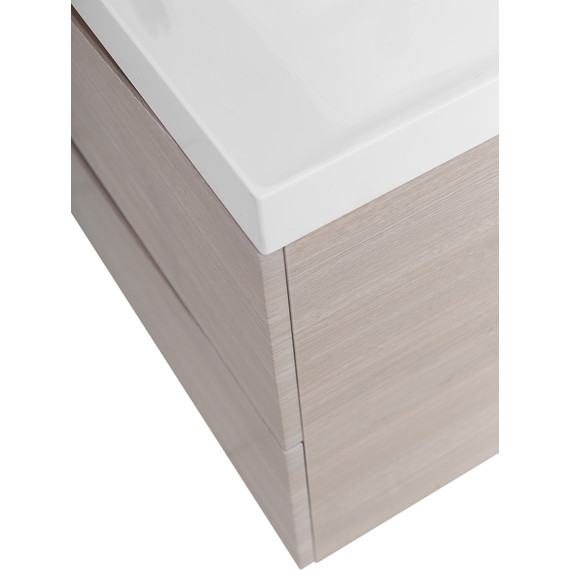 Тумба подвесная с раковиной BelBagno MARINO-1000-2C-SO-RG-P 100 см, Rovere Grigio - фото 4