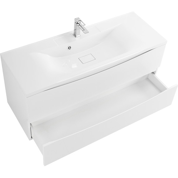 Тумба подвесная с раковиной BelBagno MARINO-1200-2C-SO-BL-P 120 см, Bianco Lucido - фото 3