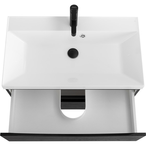 Тумба подвесная с раковиной BelBagno MARINO-800-2C-SO-RCA-P 80 см, Rovere Cioccolato Amaro - фото 4