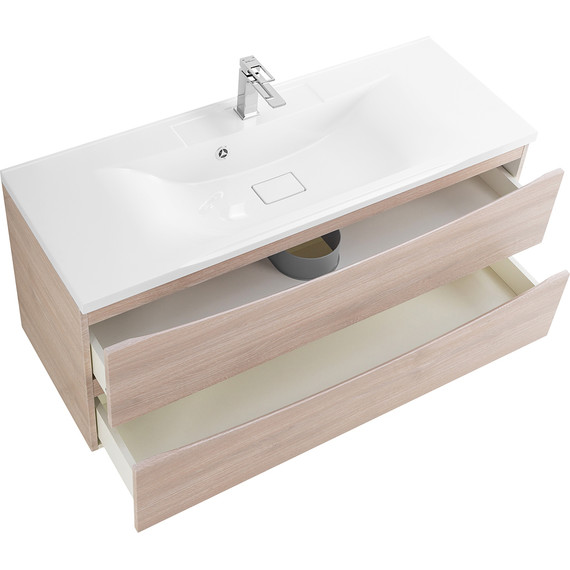 Тумба подвесная с раковиной BelBagno MARINO-1200-2C-SO-RG-P 120 см, Rovere Grigio - фото 5