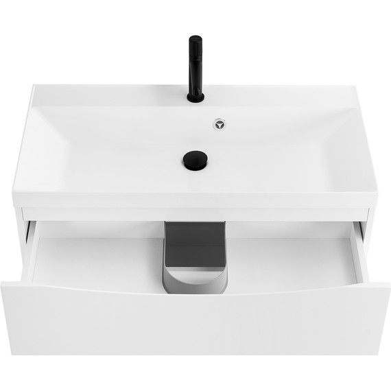 Тумба подвесная с раковиной BelBagno MARINO-900-2C-SO-BO-P 90 см, Bianco Opaco - фото 4