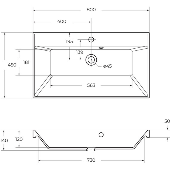 Тумба подвесная с раковиной BelBagno MARINO-H60-800-2C-SO-BL-P 80 см, Bianco Lucido - фото 13