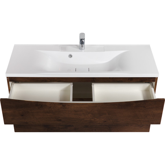 Тумба подвесная с раковиной BelBagno MARINO-H60-1200-2C-SO-RW-P 120 см, Rovere Moro - фото 4