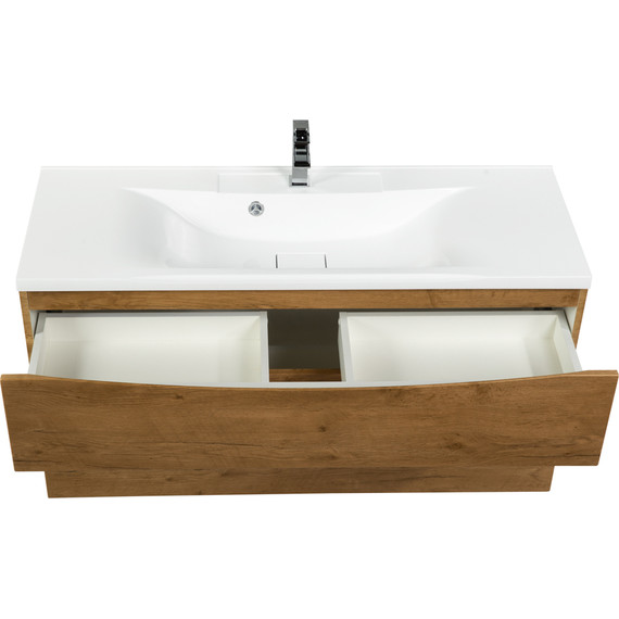 Тумба подвесная с раковиной BelBagno MARINO-H60-1100-2C-SO-RN-P 110 см, Rovere Nature - фото 5