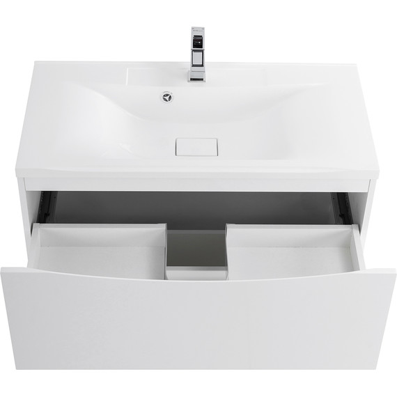 Тумба напольная с раковиной BelBagno MARINO-900-2C-PIA-BL-P 90 см, белый - фото 10