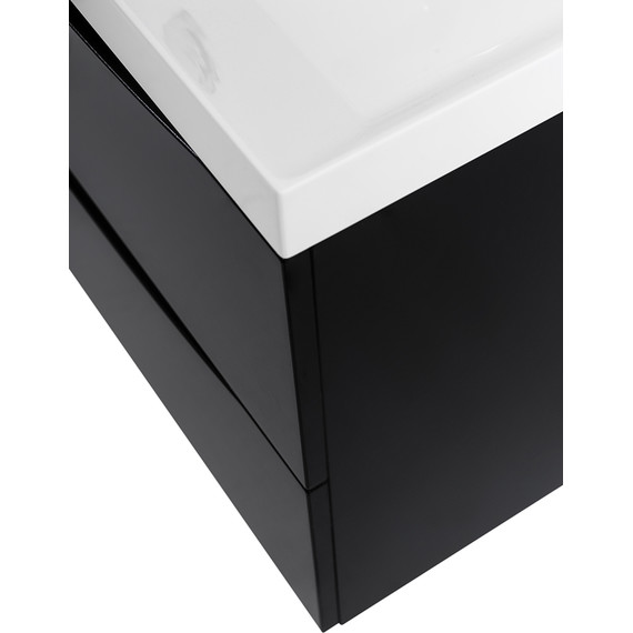 Тумба подвесная с раковиной BelBagno MARINO-600-2C-SO-NL-P 60 см, Nero Lucido - фото 8