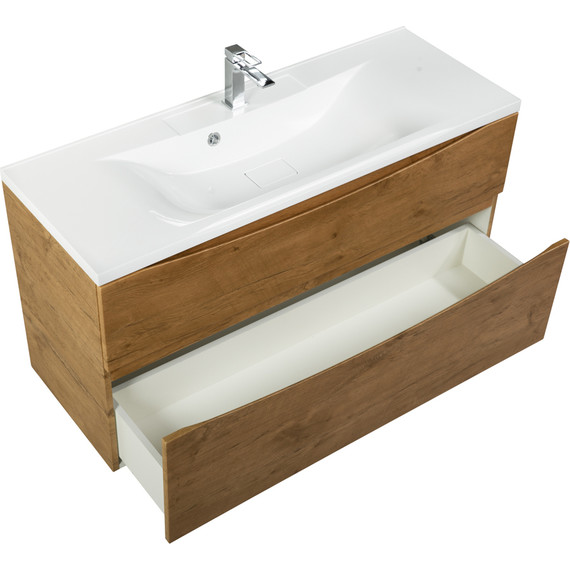 Тумба подвесная с раковиной BelBagno MARINO-H60-1200-2C-SO-RN-P 120 см, Rovere Nature - фото 4