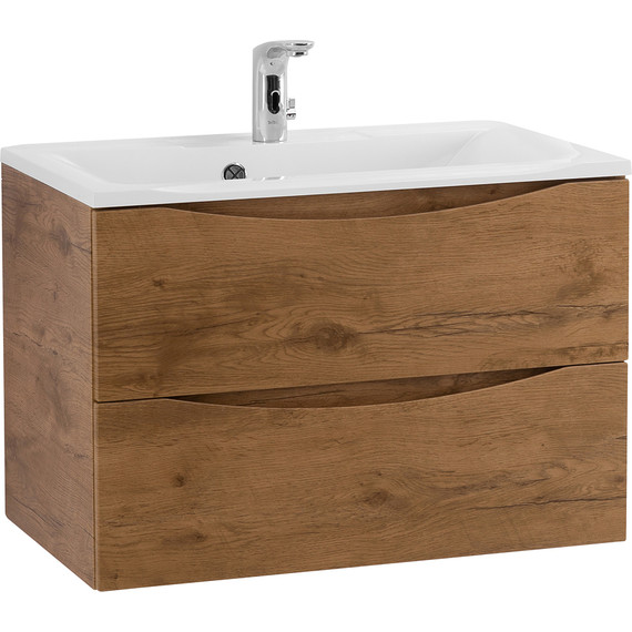 Тумба подвесная с раковиной BelBagno MARINO-750-2C-SO-RN-P 75 см, Rovere Nature - фото 2