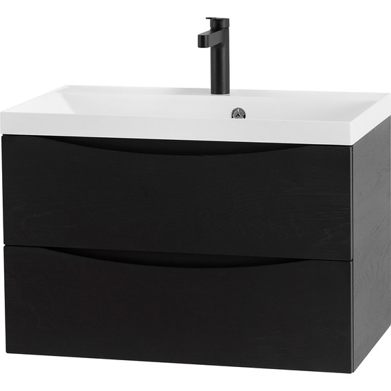 Тумба подвесная с раковиной BelBagno MARINO-800-2C-SO-RCA-P 80 см, Rovere Cioccolato Amaro - фото 2