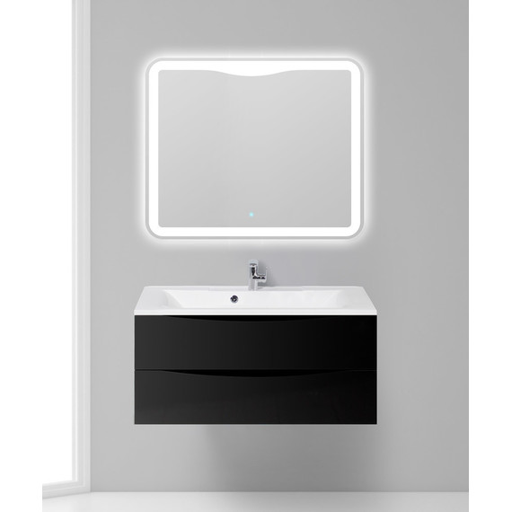 Тумба подвесная с раковиной BelBagno MARINO-1100-2C-SO-NL-P 110 см, Nero Lucido - фото 9