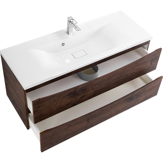 Тумба подвесная с раковиной BelBagno MARINO-1200-2C-SO-RW-P 120 см, Rovere Moro - фото 5