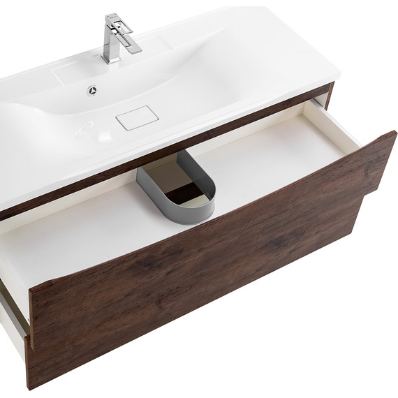 Тумба подвесная с раковиной BelBagno MARINO-1100-2C-SO-RW-P 110 см, Rovere Moro - фото 6