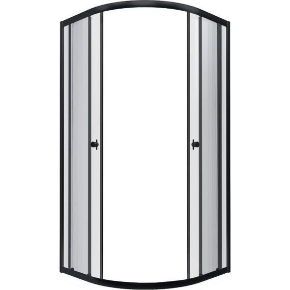 Душевое ограждение Triton Альфа 100x100 см, чёрный/прозрачное - фото 