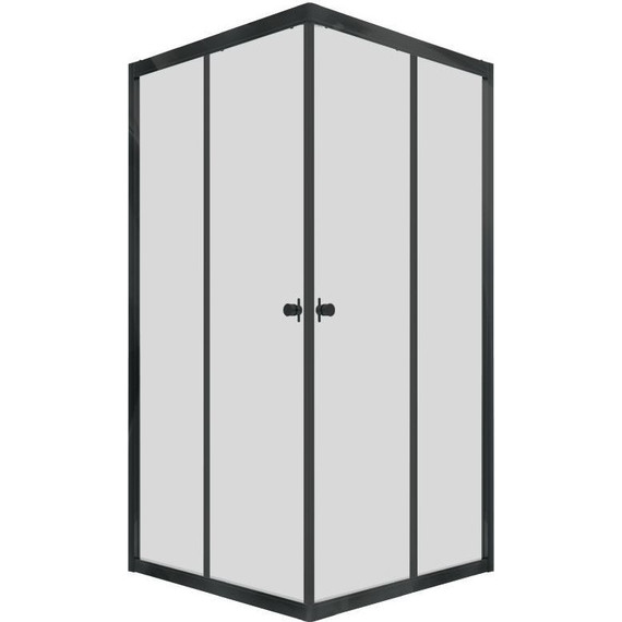 Душевое ограждение Triton Вента 100x100 см, чёрный/прозрачное - фото 