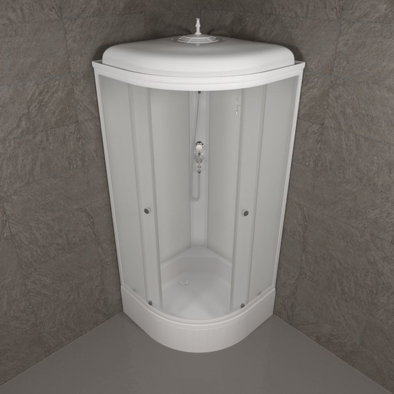 Душевая кабина Triton Вельвет В 90x90 см, белый/матовое - фото 5