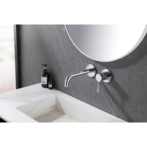 Смеситель для раковины настенный Abber Wasser Kreis AF8112 (со скрытой частью), Цвет производителя: хром - фото 2