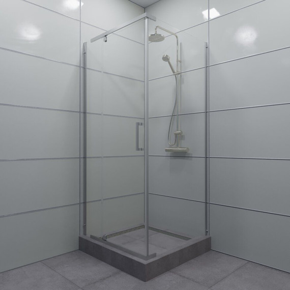 Душевое ограждение Triton Терра 90x90 см, хром/прозрачное - фото 2