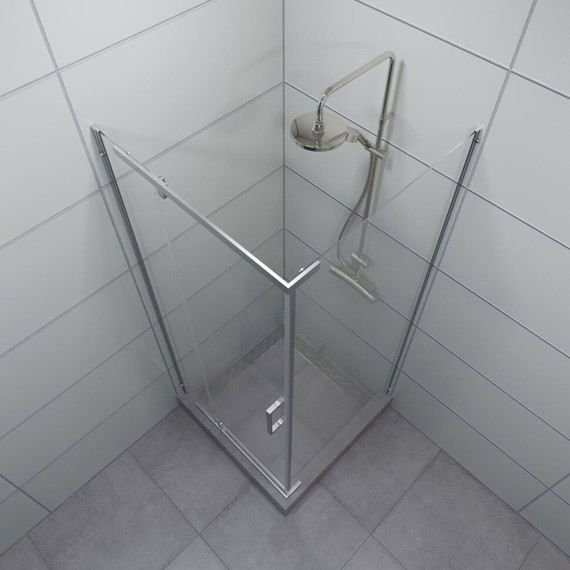 Душевое ограждение Triton Терра 90x90 см, хром/прозрачное - фото 3