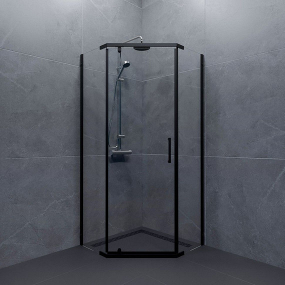 Душевое ограждение Triton Дека 90x90 см, чёрный/прозрачное - фото 2