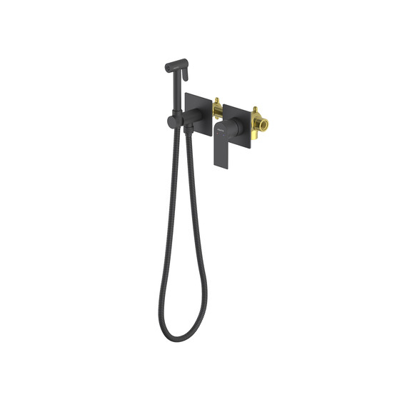 Набор для гигиенического душа Aquatek Лира AQ1420MB (со скрытой частью) чёрный матовый - фото 