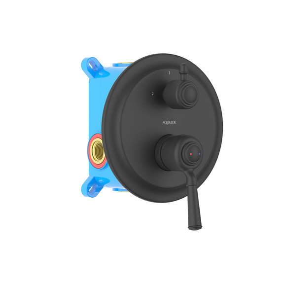Смеситель для ванны Aquatek Классик AQ1546MB (со скрытой частью) чёрный матовый, Цвет производителя: чёрный матовый - фото 