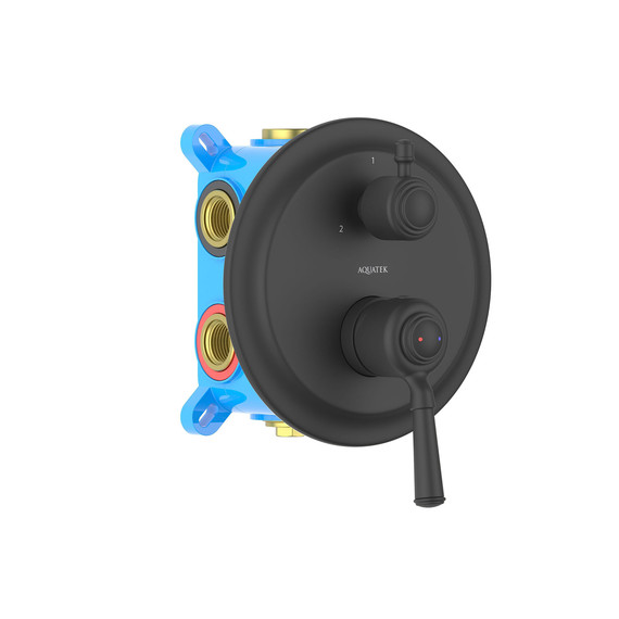 Смеситель для ванны Aquatek Классик AQ1547MB (со скрытой частью) чёрный матовый, Цвет производителя: чёрный матовый - фото 