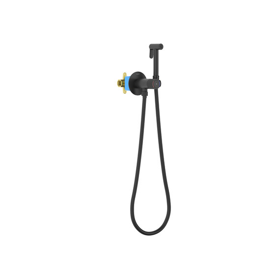 Набор для гигиенического душа Aquatek Бетта AQ1023MB (со скрытой частью) чёрный матовый - фото 