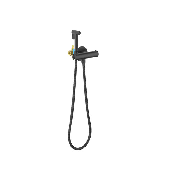Набор для гигиенического душа Aquatek Оберон AQ1027MB (со скрытой частью) чёрный матовый - фото 