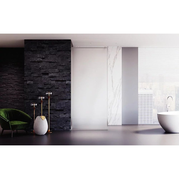 Душевая перегородка Veconi Korato 90 см KR81FR-90-07-C4 (стекло 8 мм) с кронштейном в комплекте, хром/матовое - фото 2