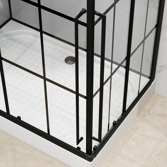 Душевая кабина Niagara Standart 100x80 см L ST100/80/15QL/KL/BKT, чёрный/прозрачное - фото 6