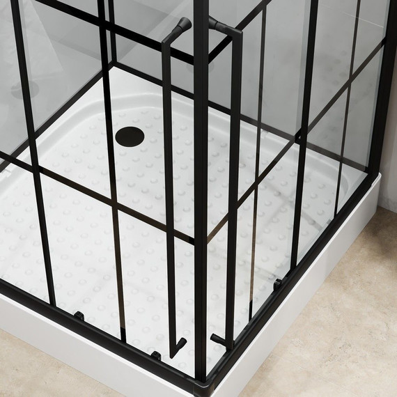 Душевая кабина Niagara Standart 90x90 см R ST90/15QR/KL/BKT, чёрный/прозрачное - фото 4