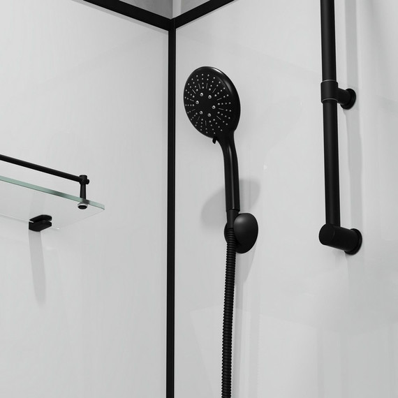 Душевая кабина Niagara Standart 90x90 см R ST90/15QR/KL/BKT, чёрный/прозрачное - фото 6