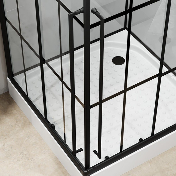 Душевая кабина Niagara Standart 90x90 см L ST90/15QL/KL/BKT, чёрный/прозрачное - фото 4