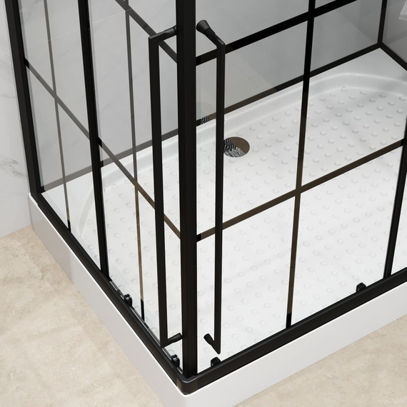 Душевая кабина Niagara Standart 100x80 см R ST100/80/15QR/KL/BKT, чёрный/прозрачное - фото 6